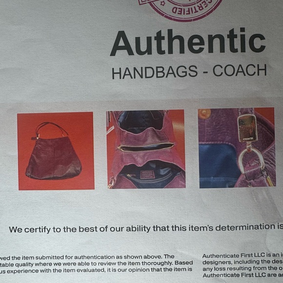 Coach Madison Phoebe Plum Pebbled Leather Shoulder Bag 26224 With COA - Picture 11 of 11